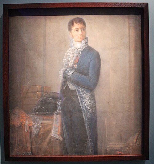 Photo de René Houdry d'un portrait de joseph Fourier exécuté par Claude Gautherot